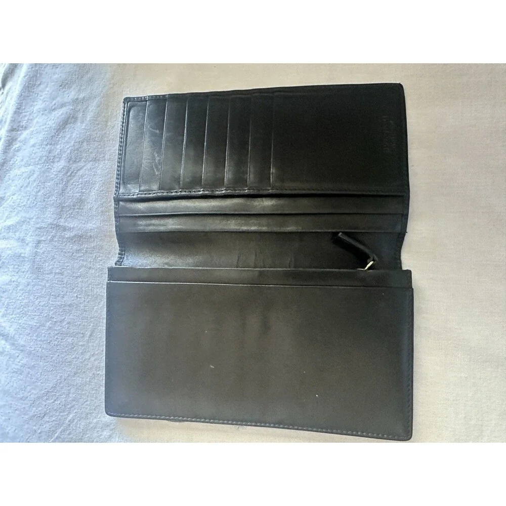 Bulgari Authentic RARE HERITAGE script Bifold Wallet in Canvas and Leather